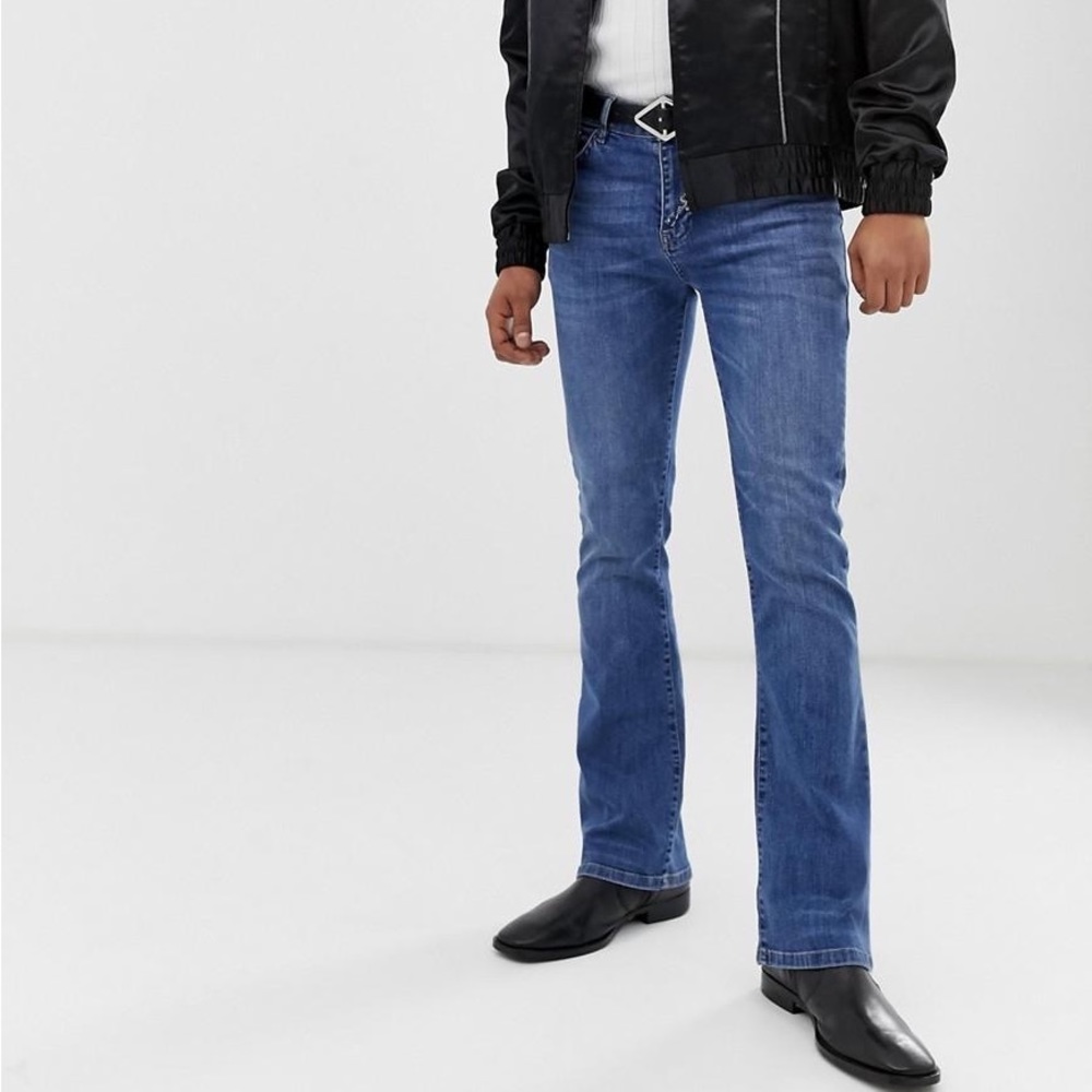 ASOS | Flared Jeans in Mid Blue